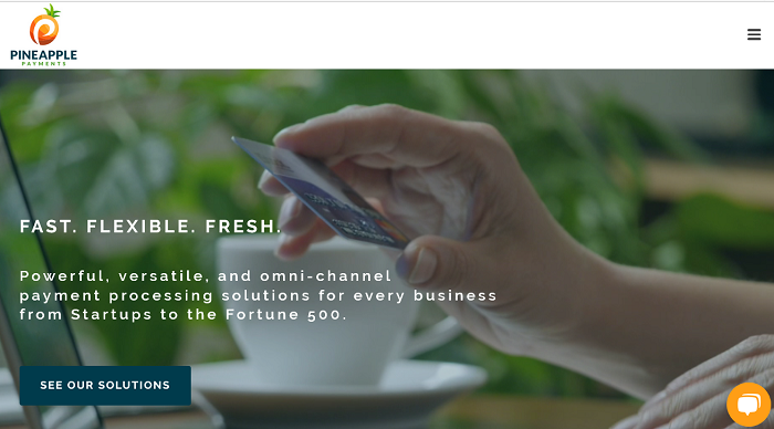 Pineapple Payments homepage