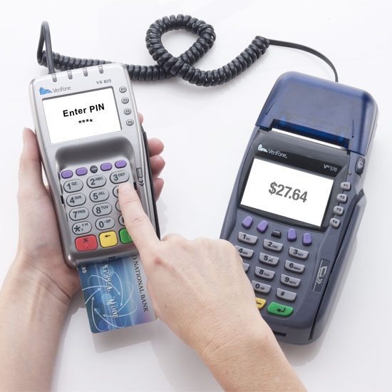 credit card machine with PIN pad