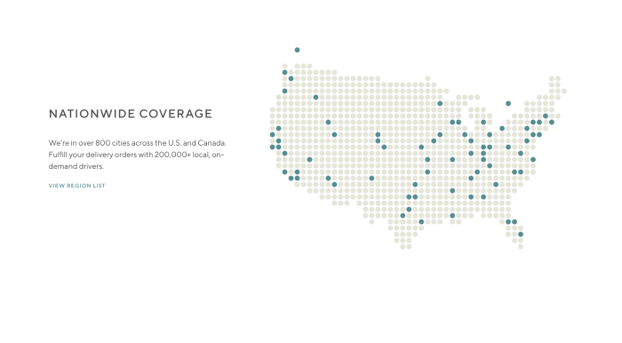 DoorDash coverage map