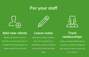 Front Desk staff screenshot