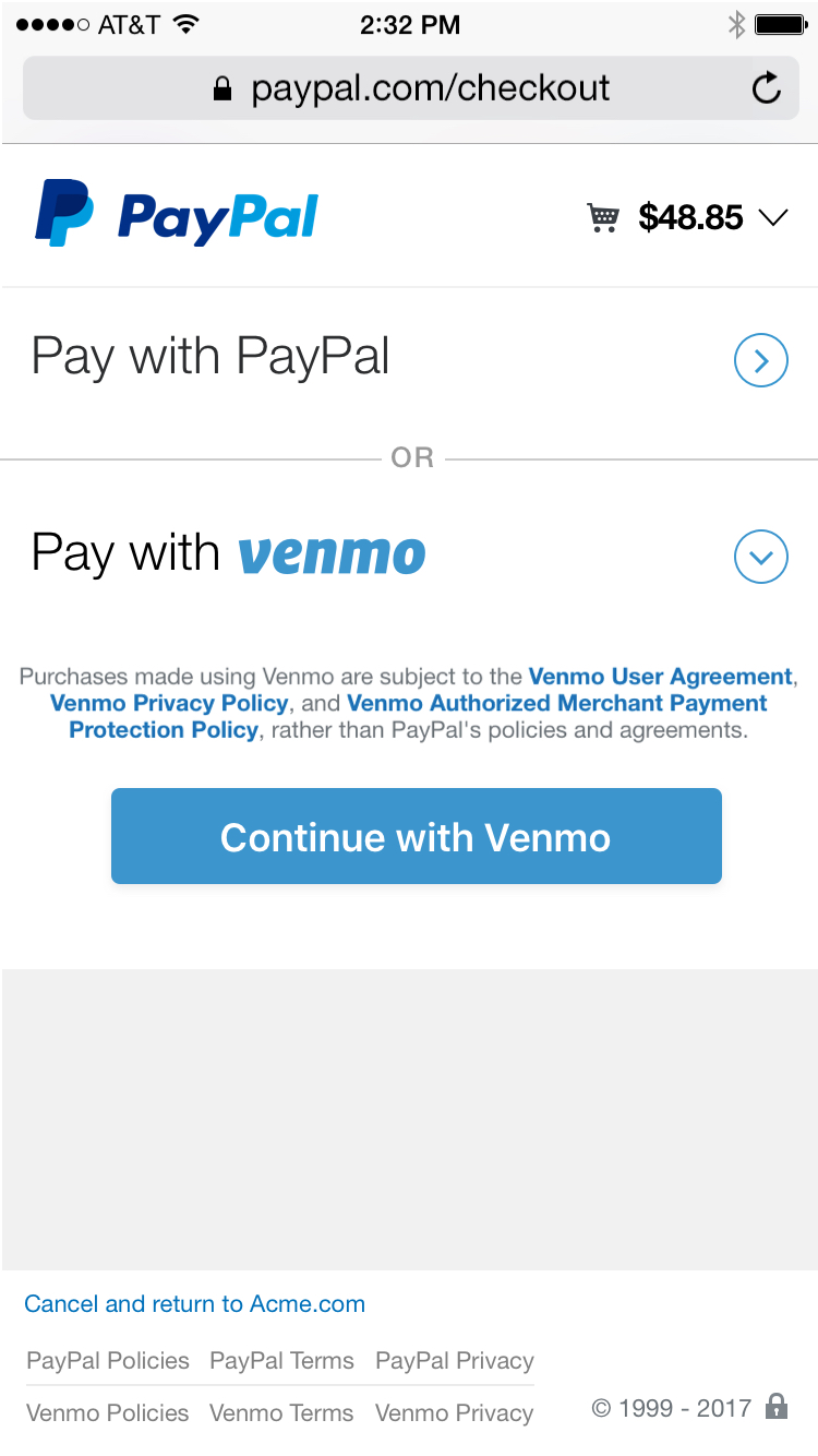 Venmo paypal