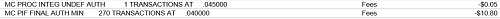 Processing Integrity Fee example