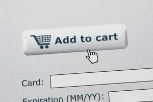 mouse on add to cart button of ecommerce site