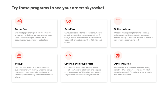 DoorDash Growth programs