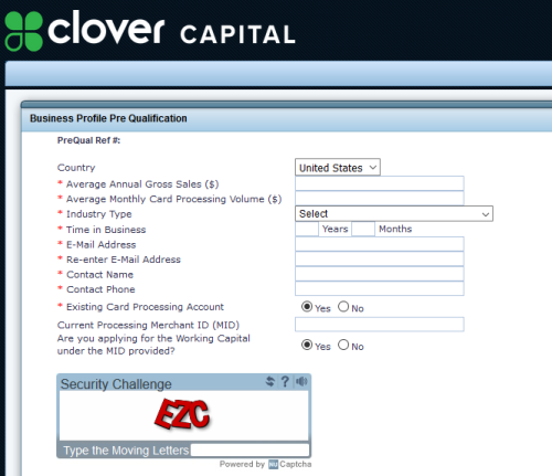 Clover Capital pre-qualification
