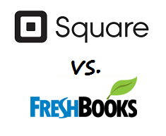 Square vs. FreshBooks logos