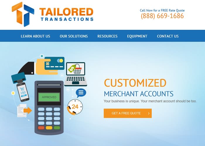 Tailored Transactions homepage