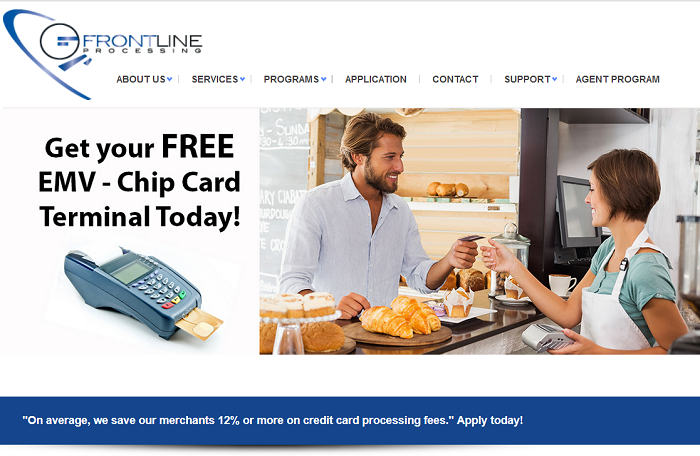 Frontline credit card processing