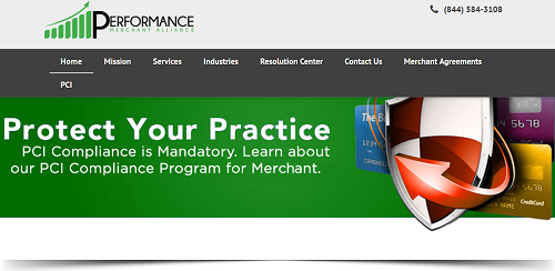 Performance Merchant Alliance homepage