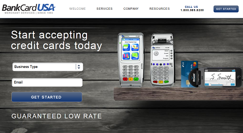 BankCard USA homepage