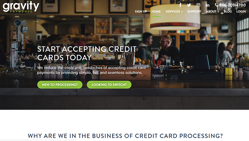Gravity Payments homepage