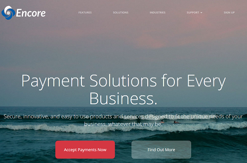 Encore Payment Systems homepage
