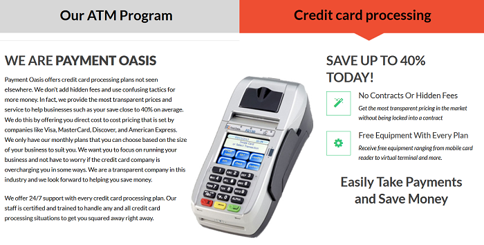 Payment Oasis homepage