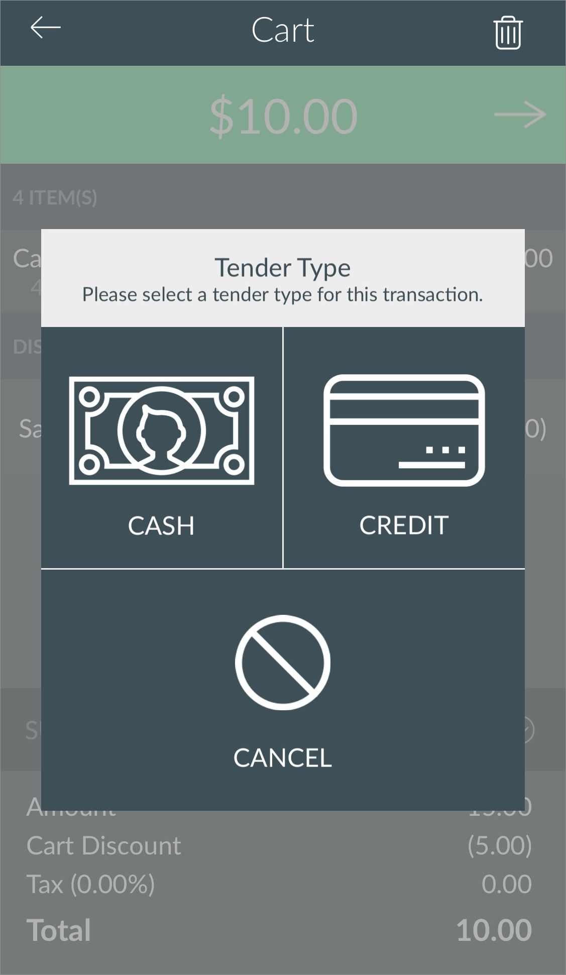 CardPointe payment screen